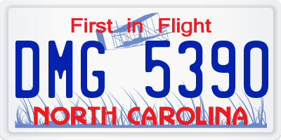 NC license plate DMG5390