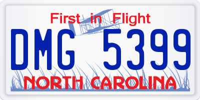 NC license plate DMG5399