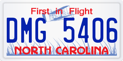 NC license plate DMG5406