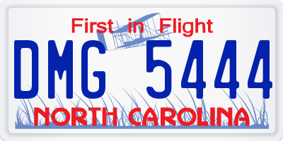 NC license plate DMG5444