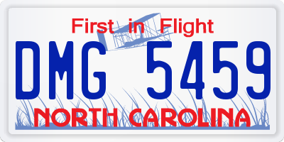 NC license plate DMG5459