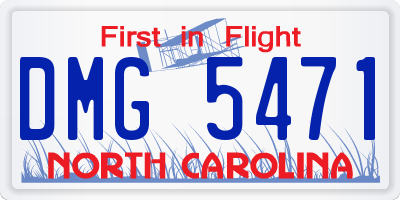 NC license plate DMG5471