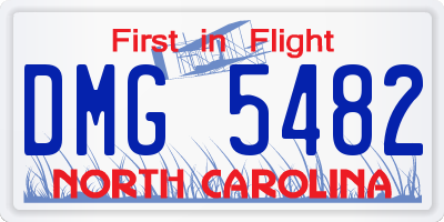 NC license plate DMG5482
