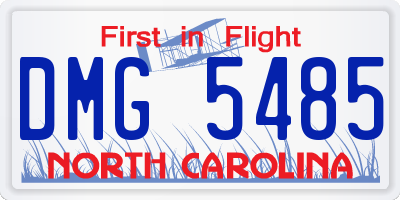 NC license plate DMG5485