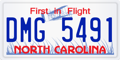 NC license plate DMG5491