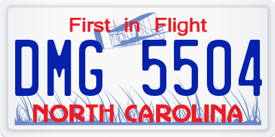 NC license plate DMG5504