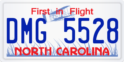 NC license plate DMG5528