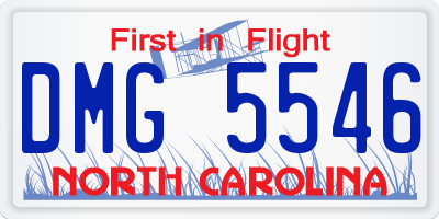 NC license plate DMG5546