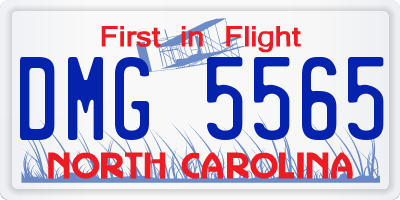 NC license plate DMG5565