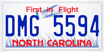 NC license plate DMG5594
