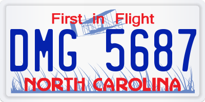 NC license plate DMG5687