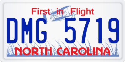 NC license plate DMG5719
