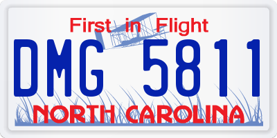 NC license plate DMG5811