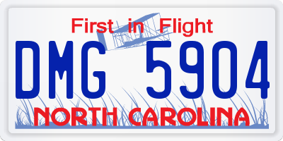 NC license plate DMG5904