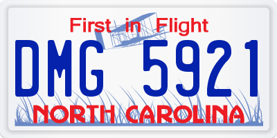 NC license plate DMG5921