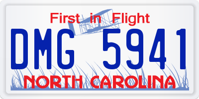 NC license plate DMG5941
