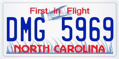 NC license plate DMG5969