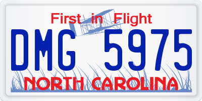 NC license plate DMG5975