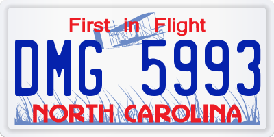 NC license plate DMG5993