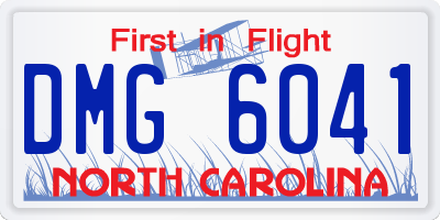 NC license plate DMG6041