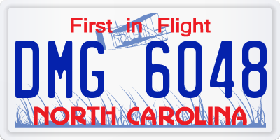 NC license plate DMG6048