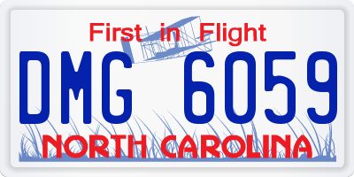 NC license plate DMG6059