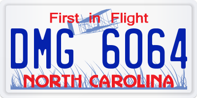 NC license plate DMG6064