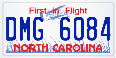 NC license plate DMG6084