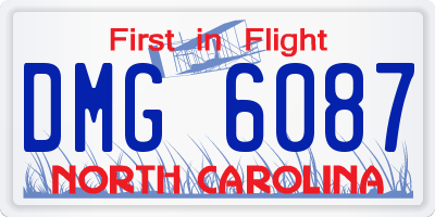 NC license plate DMG6087
