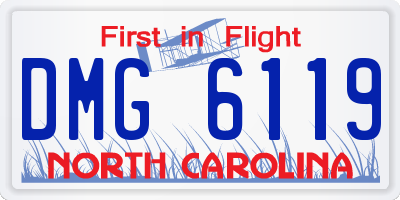 NC license plate DMG6119
