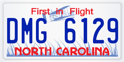 NC license plate DMG6129