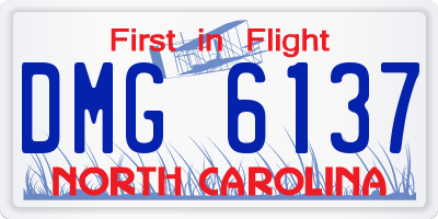 NC license plate DMG6137