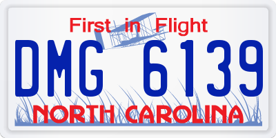 NC license plate DMG6139