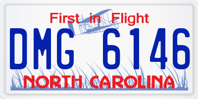 NC license plate DMG6146