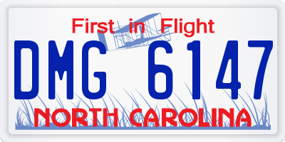NC license plate DMG6147