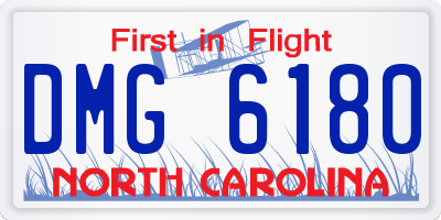 NC license plate DMG6180