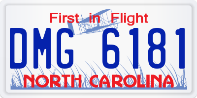 NC license plate DMG6181