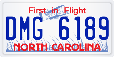NC license plate DMG6189