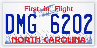 NC license plate DMG6202