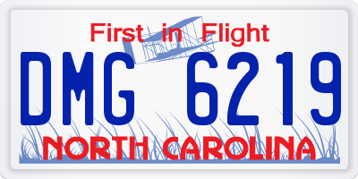 NC license plate DMG6219