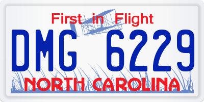 NC license plate DMG6229