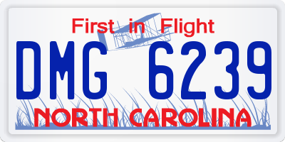 NC license plate DMG6239