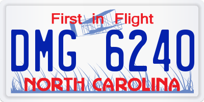 NC license plate DMG6240