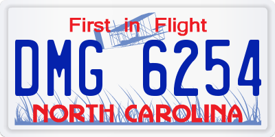 NC license plate DMG6254