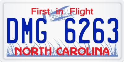 NC license plate DMG6263