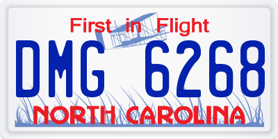 NC license plate DMG6268