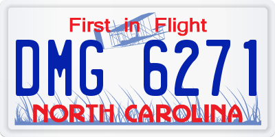 NC license plate DMG6271
