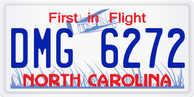 NC license plate DMG6272