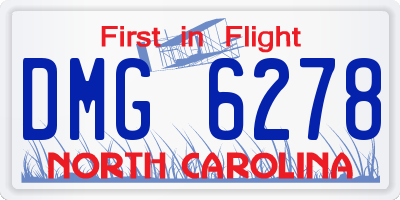 NC license plate DMG6278