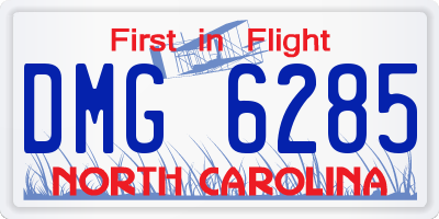 NC license plate DMG6285